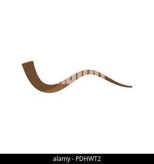 Shofar icon in flat design. Rosh hashana holiday concept. Stock Vector