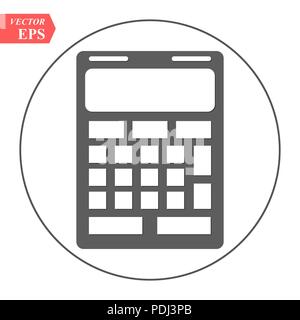 Calculator icon vector. Savings, finances sign isolated on white, economy concept, Trendy Flat style for graphic design, Web site, UI. EPS10 Stock Vector
