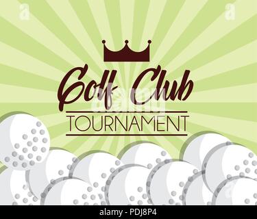 golf club balls sport game poster