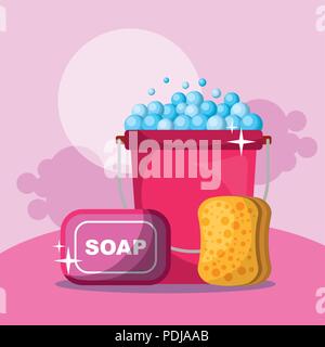 spring cleaning concept Stock Vector