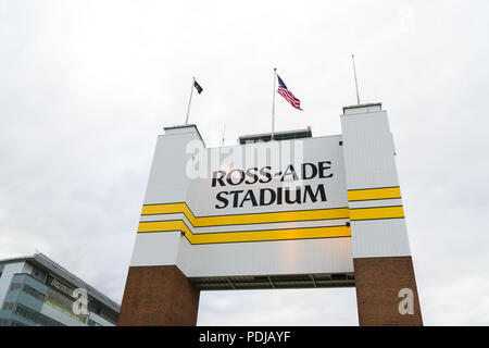 WEST LAFAYETTE, IN/USA - OCTOBER 22, 2017: Ross-Ade Stadium on the campus of the Purdue University. Stock Photo