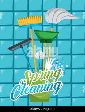spring cleaning concept Stock Vector