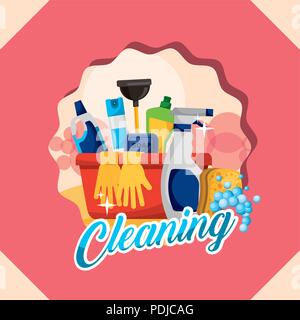 spring cleaning concept Stock Vector