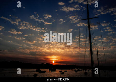 Beautiful Sunset In Devon Stock Photo