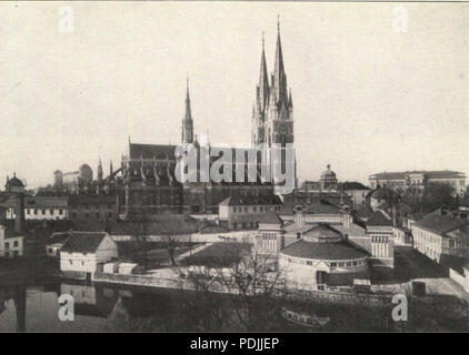 363 Uppsala town plate 1 from NF 30 (1920) - View with Cathedral Stock Photo