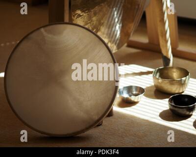 Sound healing instruments Stock Photo