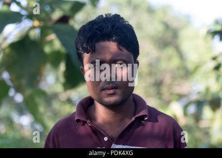 A Rohingya refugee man at Balukhali Refugee Camp. Cox's Bazar, Bangladesh Stock Photo