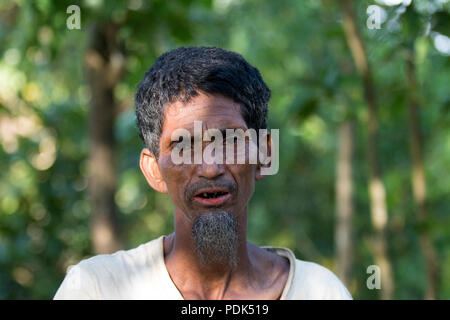 A Rohingya refugee man at Balukhali Refugee Camp. Cox's Bazar, Bangladesh Stock Photo