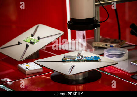 Digital inspection system, microscope for modern optical inspection Stock Photo