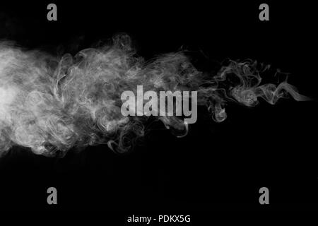 movement of smoke on black background, smoke background, abstract smoke Stock Photo