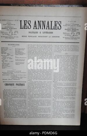 Annales politiques et littéraires, 28 août 1887. Stock Photo