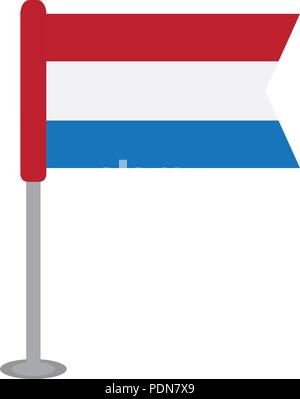 Isolated flag of the Netherlands Stock Vector