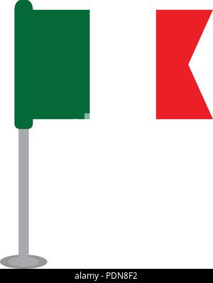 Isolated flag of Mexico Stock Vector