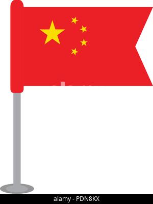 Isolated flag of China Stock Vector