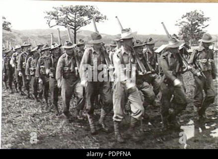 A photograph of Australian Army soldiers marching along Macquarie ...