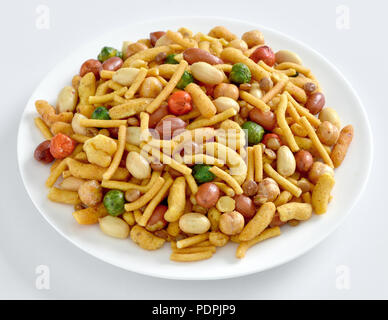 Mix Nimco, delicious blend of nuts, sev and crackers Stock Photo