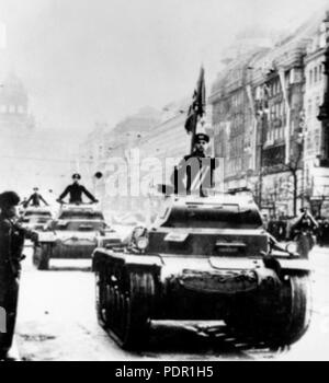 51 German Panzer IIs in Prague2 1939 Stock Photo