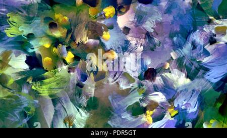 abstract psychedelic background from color chaotic brush strokes of different brush sizes watercolor stylization Stock Photo