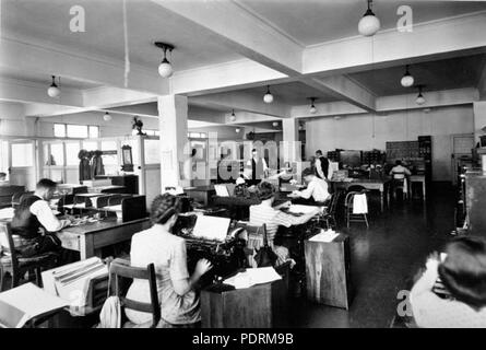 108 Queensland State Archives 2713 Staff members in the Public Curators Office Brisbane December 1946 Stock Photo