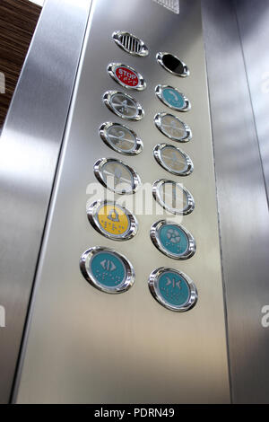 Elevator buttons Stock Photo
