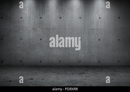 concrete wall building dark strong room  for background Stock Photo