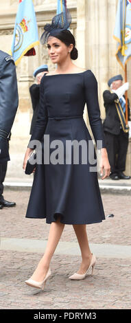 Photo Must Be Credited ©Alpha Press 079965 10/07/2018 Meghan Markle Duchess of Sussex at Service to Mark the Centenary of the Royal Air Force at Westminster Abbey in London Stock Photo