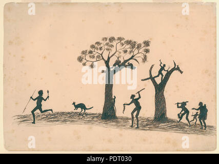 799113 3 Aborigines hunting Stock Photo - Alamy