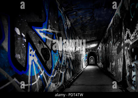 Light at the end of the tunnel Stock Photo