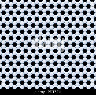 hexagonal football seamless background . Stock Vector
