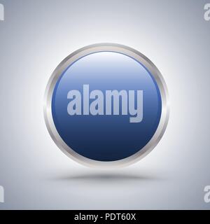 Blue circle frame with white copyspace Stock Vector