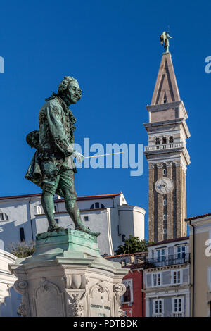 Giuseppe Tartin Statue Stock Photo