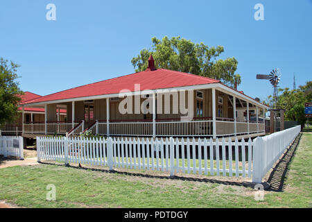 The historic Croydon police sergeant’s home, part of the heritage-listed former police station complex at Samwell St,, Croydon, Queensland, Australia. Stock Photo