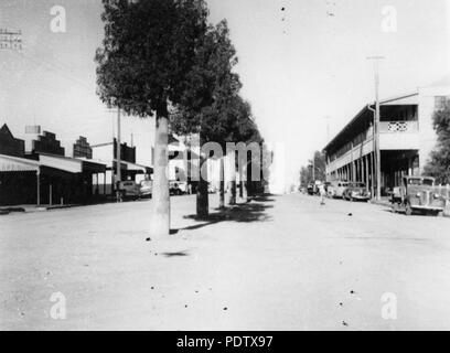 212 StateLibQld 1 121880 View of Shamrock Street, Blackall, Queensland, 1950 Stock Photo