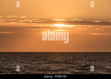 Sunset over the sea. Stock Photo