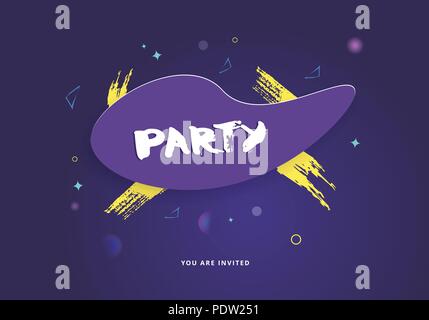 Pool Party banner. Horizontal flyer for holiday design. Card for social media and web.  Vector illustration. Stock Vector