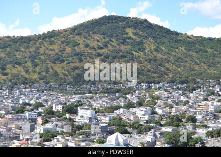 Port Louis city aerial view, Mauritius Stock Photo