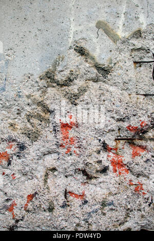 Murals painted along original sections of the Berlin Wall, Germany. Stock Photo