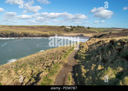 Poldhu Cove near Mullion on the Lizard Peninsula, Cornwall UK Stock Photo