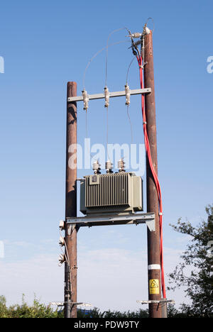 UK Pole mounted transformer Stock Photo - Alamy