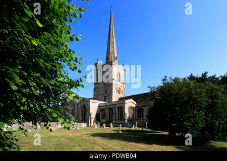 Summer, St Johns Parish Church, Burford Town, Oxfordshire Cotswolds, England, UK Stock Photo