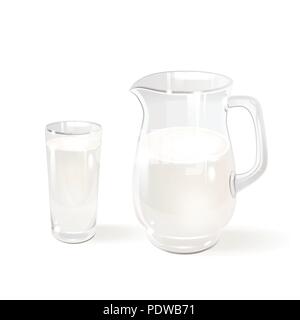 https://l450v.alamy.com/450v/pdwb71/milk-in-a-glass-jug-and-a-glass-on-a-white-background-pdwb71.jpg
