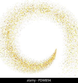 stream of golden particles on a white background Stock Vector