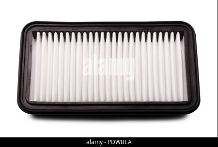New air filter for car isolated on a white background Stock Photo