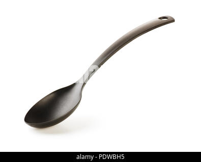 Kitchen black ladle isolated on white background Stock Photo