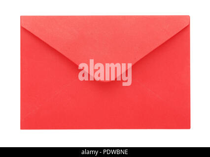 Pink craft envelope isolated on white background Stock Photo