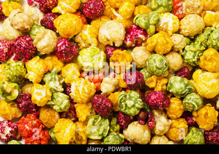 Colorful candy popcorn making a background Stock Photo
