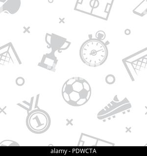Soccer seamless pattern. Sport background Stock Vector