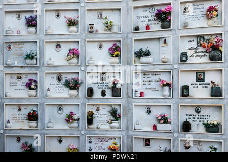 Cemetery in the village of Portfino, Liguria, Italy. Stock Photo