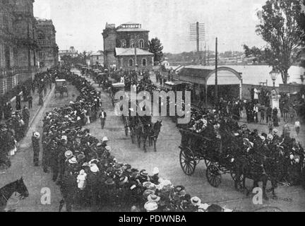 271 StateLibQld 1 71235 Funeral procession of Sir Augustus Charles Gregory, Brisbane, 1905 Stock Photo