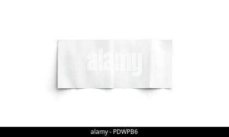 Empty Banknote Blank white banknote mock up, isolated, side view, 3d rendering. Empty ...